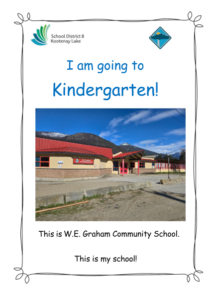Image of the cover page of a social story for kindergarten families and students